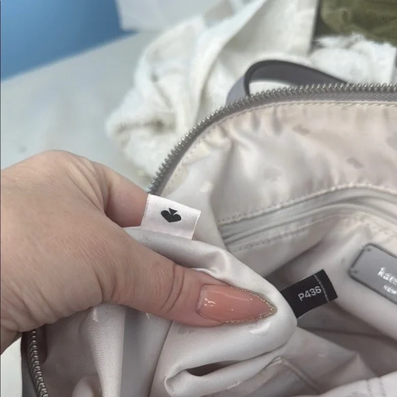 Kate Spade Hayden Top Zip Tote Nimbus Grey Shoulder Bag - Picture 12 of 13